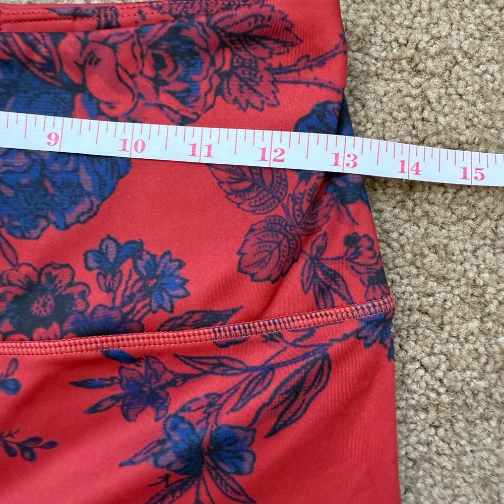 Free People Movement Leggings Women Ringside Red Cutout Athleisure Size S - Picture 5 of 10